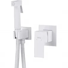 Гигиенический душ Abber Daheim AF8225W со смесителем, белый матовый