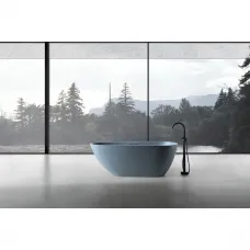 Ванна из литьевого мрамора Abber Dortmund AM9911G 170x75 см, отдельностоящая, серый матовый