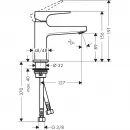 Смеситель для раковины с донным клапаном Hansgrohe Metropol 32500990