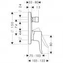 Смеситель для ванны Hansgrohe Metris 31487000