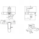 Комплект смесителей Aquatek Вега AQ1030MB с душевым гарнитуром, черный матовый