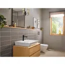 Смеситель для раковины Hansgrohe Rebris E 72557670 с донным клапаном, черный матовый