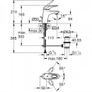 Смеситель для раковины с донным клапаном Grohe Eurostyle New 33558003