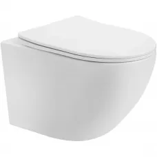 Унитаз подвесной Abber Bequem AC1100T безободковый, торнадо, с сиденьем микролифт, белый