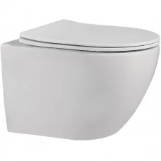 Унитаз подвесной Abber Bequem AC1100MW безободковый, с сиденьем микролифт, белый матовый