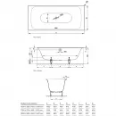 Ванна стальная Bette Lux 3440-000 PLUS 170x75 см, с водоотталкивающим покрытием, белый