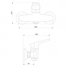 Комплект смесителей Damixa Origin Bit 772000000 + 770210000 + 918100000