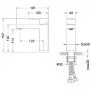 Комплект смесителей Aquatek Либра AQ1630MB с душевым гарнитуром, черный матовый