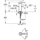 Смеситель для раковины без донного клапана Grohe Essence 34294001