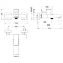 Комплект смесителей Aquatek Либра AQ1630MB с душевым гарнитуром, черный матовый
