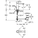 Смеситель для раковины с донным клапаном Grohe Lineare 32114001