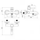 Комплект смесителей Aquatek Европа AQ1330MB с душевым гарнитуром, черный матовый