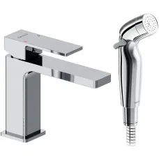 Смеситель для раковины Damixa Gala 530300000 с гигиеническим душем, без донного клапана, хром