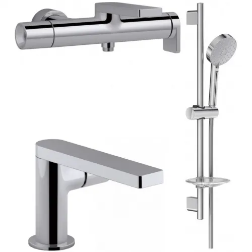 Комплект смесителей Jacob Delafon Composed E73095-CP + E73050-CP + E99898RU-CP