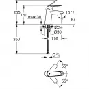 Смеситель для раковины без донного клапана Grohe Eurodisc Cosmopolitan 3246920E