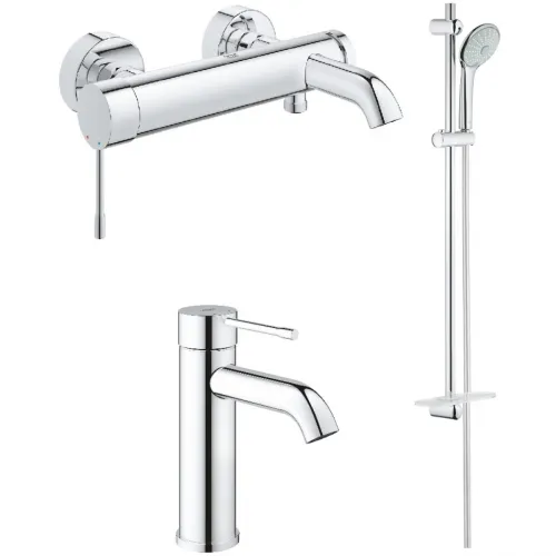 Комплект смесителей Grohe Essence New 33624001 + 23590001 + 27226001