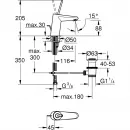 Смеситель для раковины с донным клапаном Grohe Eurodisc Joy 23425000