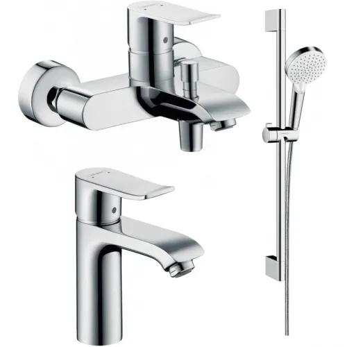 Комплект смесителей Hansgrohe Metris 31480000 + 31084000 + 26532400