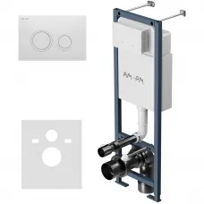 Инсталляция для унитаза Am.Pm ErgoFit L I012711.0101 с кнопкой смыва, белый глянец