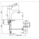 Смеситель для раковины бронза, ручка белая Cezares Elite ELITE-LSM1-02-Bi