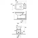 Биде напольное Kerasan Waldorf 4120K1bi/cr*1
