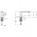 Смеситель для раковины без донного клапана Jacob Delafon Composed E73050-ND-TT