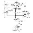 Смеситель для раковины с донным клапаном Grohe BauLoop New 23335001