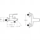 Комплект смесителей Jacob Delafon Oscar E29844-BL + E29842-BL + E99898-BL