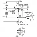 Смеситель для раковины с донным клапаном Grohe Europlus 33156002