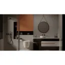 Унитаз подвесной Abber Bequem AC1101MBE безободковый, с сиденьем микролифт, бежевый матовый