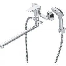 Смеситель для ванны Am.Pm Gem F90A90100 универсальный, с душевым гарнитуром, хром