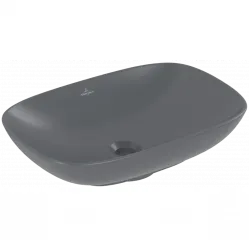 Раковина Villeroy & Boch Loop & Friends 4A4901I4 56x38 см, накладная, графит матовый