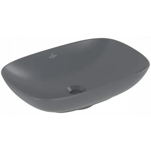 Раковина Villeroy & Boch Loop & Friends 4A4901I4 56x38 см, накладная, графит матовый