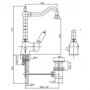 Смеситель для раковины хром, ручка белая Cezares Elite ELITE-LSM2-01-Bi