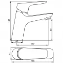 Смеситель для раковины без донного клапана Damixa Jupiter 770210001