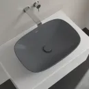 Раковина Villeroy & Boch Loop & Friends 4A4901I4 56x38 см, накладная, графит матовый