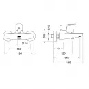 Комплект смесителей Aquatek Бетта AQ1130CR с душевым гарнитуром, хром