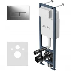 Инсталляция для унитаза Am.Pm ErgoFit M I012711.0351 с кнопкой смыва, хром