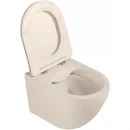 Унитаз подвесной Abber Bequem AC1101MBE безободковый, с сиденьем микролифт, бежевый матовый