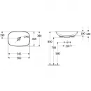 Раковина Villeroy & Boch Loop & Friends 4A4901I4 56x38 см, накладная, графит матовый