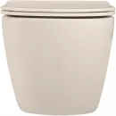 Унитаз подвесной Abber Bequem AC1101MBE безободковый, с сиденьем микролифт, бежевый матовый