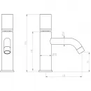 Смеситель для раковины Boheme Stick Touch 121-GM.2 графит матовый
