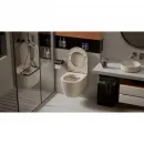 Унитаз подвесной Abber Bequem AC1101MBE безободковый, с сиденьем микролифт, бежевый матовый