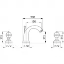 Смеситель для раковины Migliore Cristalia Swarovski 27184