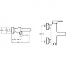 Комплект смесителей Jacob Delafon Singulier E10867-CP + E10860-CP