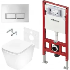 ККомплект подвесной унитаз Tece TECEspring S + система инсталляции Tece TECEspring V K955201WCS