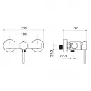 Комплект смесителей Aquatek Европа AQ1331MB с душевым гарнитуром, черный матовый