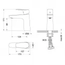 Комплект смесителей Aquatek Бетта AQ1130MB с душевым гарнитуром, черный матовый