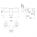 Комплект смесителей Aquatek Либра AQ1631MB с душевым гарнитуром, черный матовый