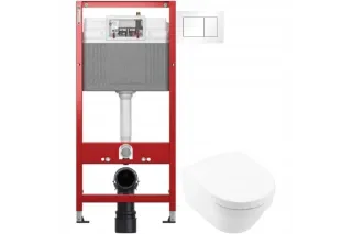 Комплект подвесной унитаз Villeroy & Boch Architectura 4694HR01 + система инсталляции Tece 9400413